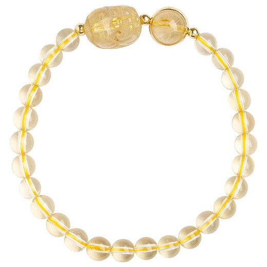 MARDOTG Citrine Bracelet for Women with Blonde Crystal Pixiu Crystal Bracelet as a Gift for Girlfriend 8 - Nafu Bead Style