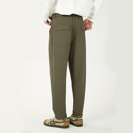 Narkless otoño e invierno de cuatro lados de cuatro lados y fáciles de montar pantalones inteligentes Nuevo estilo relajante pantalones casuales de hombres pantalones hombres clb4855m-2 albaricoque verde 34