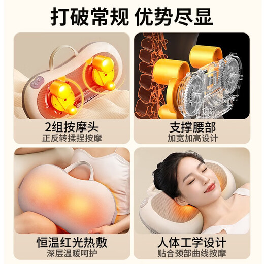 Шейный массажер Oaks Массажер для плеч, шеи и спины Комплексный пакет для шеи и талии Массажная подушка для спины Многофункциональная автомобильная массажная подушка Новогодний подарок на день рождения маме Перезаряжаемый счетчик Разминание спереди и сзади + Горячий компресс + 3 уровня регулировки силы + Автомобиль и дом двойного назначения Новогодняя корпоративная ежегодная встреча Подарки для сотрудников Практичные сувениры