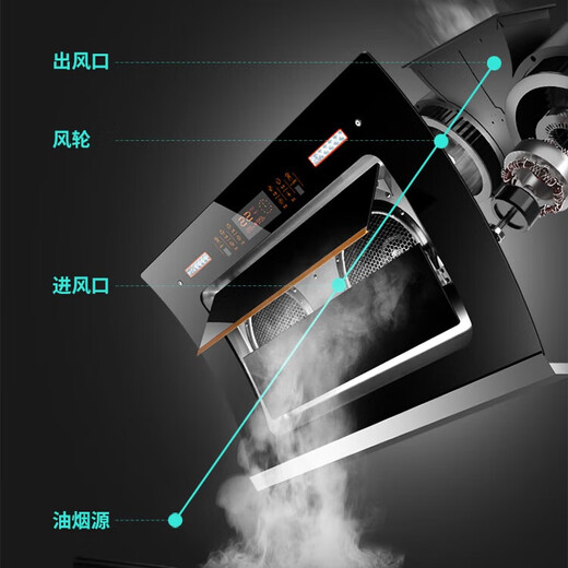 惠普好太太【上门安装】家用侧吸式厨房抽油烟机出租屋小型双电机壁挂式吸油烟机自动清洁脱排烟机 72cm五键触摸自动清洗25m³+上门安装 全国联保 售后无忧