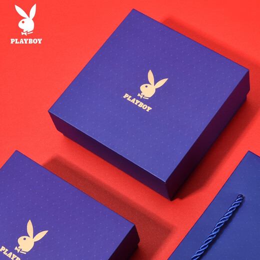 Playboy (Playboy) Brieftasche für die echte Lederkopfschicht für Männer Kaufläden mit kurzer horizontaler Brieftasche für Vater Freund Geburtstag Valentinstag Geschenk Elegant Schwarz [Geschenkbox]