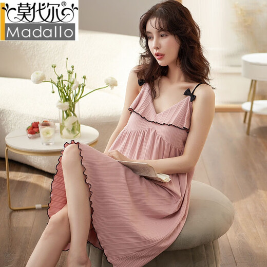 Modal Pure Cotton Pyjamas für Frauen im Sommer dünne Baumwoll-Hosenträger Nachthemd Süße sexy Schüler Student Komfortable hautfreundliche Heimkleidung FJ5010# L Geeignet für 100-120jin [Jin ist 0,5 kg]