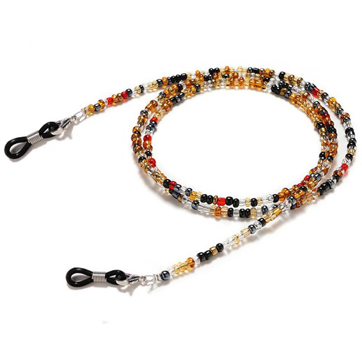 叕二啕 Glasses accessories hanging chain anti-slip glasses belt glasses retro fashion hanging neck presbyopic sunglasses chain presbyopic chain tortoiseshell color
