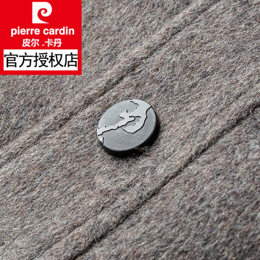 Pierre Cardin doppelseitige Wollwolljacke Herren kurz eingedickte lässige Gelegenheitswolljacke Herrenherbst und Winterkamel 8211 m 170/m (105-120jin [Jin gleich 0,5 kg]))