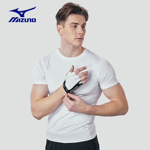 Mizuno (MIZUNO) fitness gloves for men and women, sports cycling half-finger silicone non-slip wear-resistant iron horizontal bar training mountaineering anti-cocooning