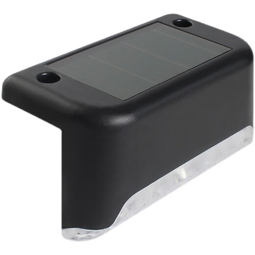 SUORUICHI Solar Outdoor Garden Light New Home Garden Layout Waterproof Stair Step Light Wall Railing Decorative Light Black Shell Model/Warm Light 8 pcs