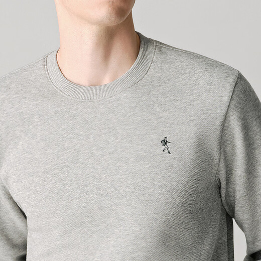 Dances with Wolves Xinjiang long-staple cotton autumn and winter versatile round neck top skin-friendly breathable men's sweatshirt 004 Huahui 175