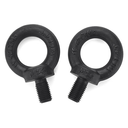 Jinggong 12.9 grade lifting eye screw high strength bolt black mold lifting eye lifting screw DIN580 M10-M56 M16 (recommended load bearing 3 tons)