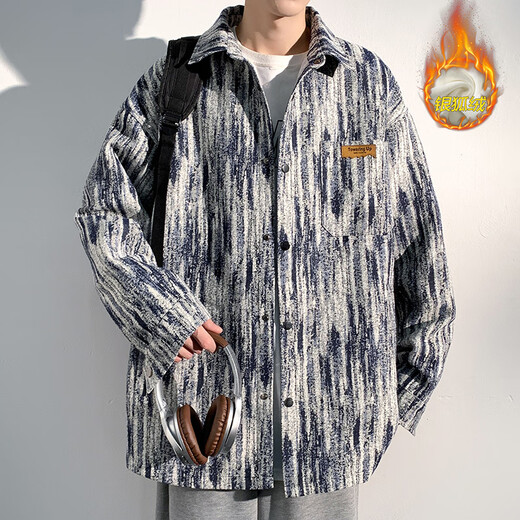 Liangzi Fatty Gran tamaño de mezclilla granja de mezclilla para hombres Ropa de béisbol de primavera y otoño Béisbol de moda chaqueta de mezclilla de tamaño de gran tamaño