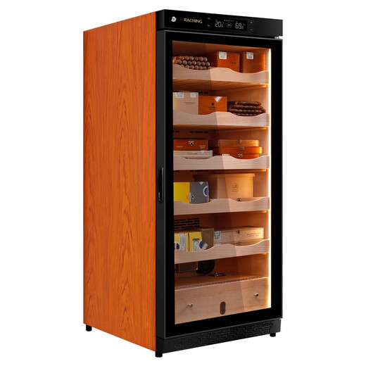 Meijing (raching) cigar cabinet C230A solid wood constant temperature and humidity cigar cabinet humidifier compressor precision temperature control humidity cigar humidor humidor household rosewood brown (Spanish cedar wood shelf)
