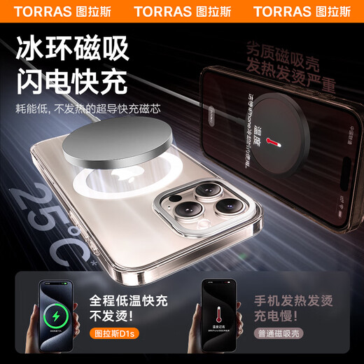 Tulas Fulcrum Case D1S [Lens Holder丨Ice Ring Magnetic Suction] Suitable for Apple 16 Mobile Phone Case iphone16 Protective Cover with Stand Ultra-Thin Transparent Magnetic Suction Full Coverage Anti-fall [Transparent Top Model] Invisible Bracket丨Super Magnetic Suction iPhone 16