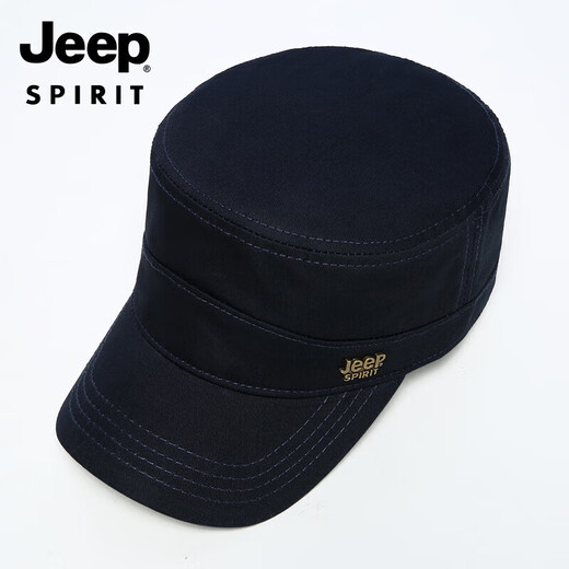 吉普（JEEP）帽子男加长帽檐平顶帽四季款鸭舌帽中老年休闲百搭棒球帽A0370