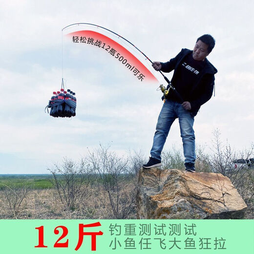 维诺亚锚杆实心锚鱼竿装全玻璃钢防爆实心路亚竿船钓竿 0.004m 实心锚竿竿稍 1.5米螺丝接口-单竿