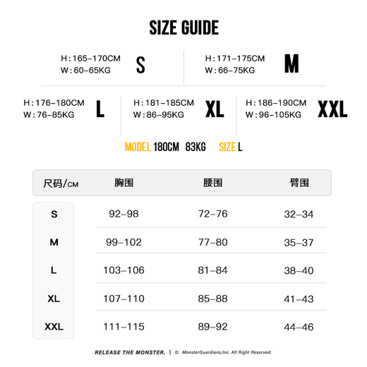 Monster Guardians Men's Long Sleeve Fitness Clothing Gold Stamping Logo Slim Fit Henley Moisture-wicking Sports Training Clothing Black M