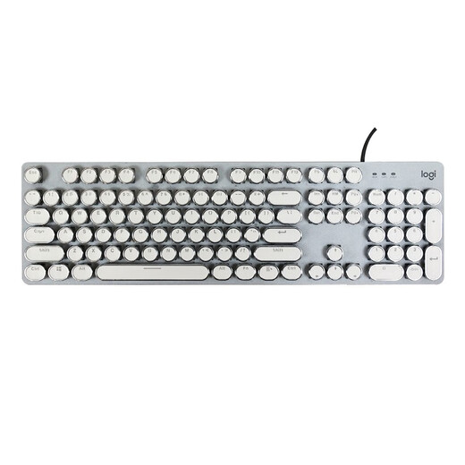 Logitech K845 Font-transparente PBT Rainbow Keycap/Lipstick Beauty/Punk/National Tendencia/Little Liu Duck KeyCap K845 Classic Punk KeyCap-White