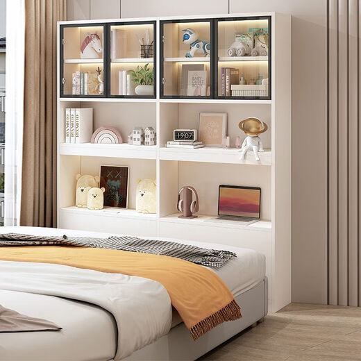 Cream Style Bedside Storage Cabinet Bedroom Bedside Table Bookcase Bedside Wardrobe Storage Cabinet Crack Storage Cabinet Customized Customized Size Contact Customer Service Single Shot Not Delivered Solid Wood Ecological Board