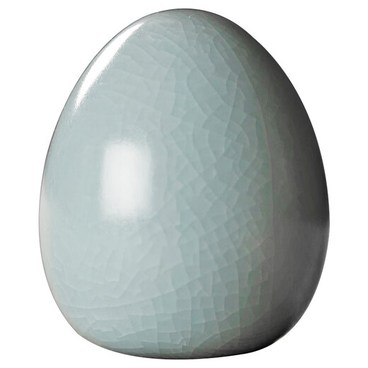 Zhumingtang Ru kiln opens slices to raise tea pets, simulated tea eggs, tea table decorations, exquisite and creative purple clay pot accessories, lucky tea play, Tianqing Ru kiln tea eggs + bottom tray, upgraded version, faster opening, no Specifications