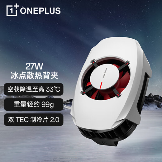 OnePlus 27W Gefrierpunkt Hitze Ableitungsableitungsclip auf und ab hohe Leistung mit niedrigem Geräusch Dual -Kühlungs -Chip -Hühnchen -Artefakt Frost Weiß an Apple iPhone Huawei Oppo Xiaomi Honor angepasst