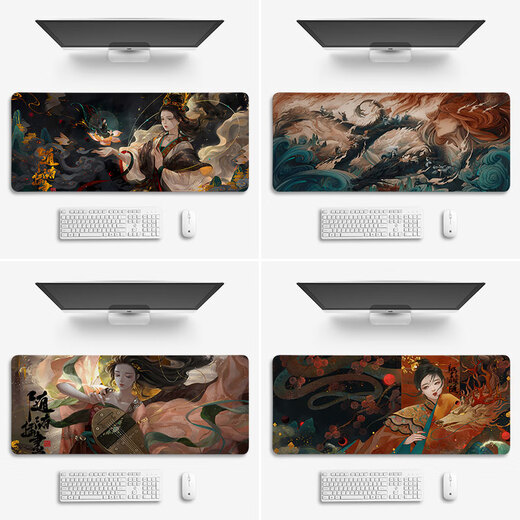 Chuangjingyi wählt Dunhuang Table Mat Dunhuang Style Mausmatte Super großer Computertastatur Office Desktop Matte Maus Matte DA9871 Nr. 1000x500mm_4m