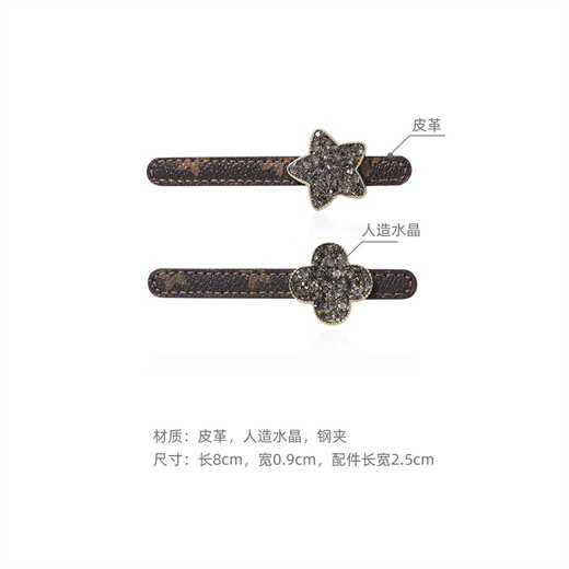 Chimera (CHIMERA) 2-piece hairpins, four-leaf clover side clips, Korean style bangs clips, side clips, hair accessories, hairpins, birthday gifts for girls