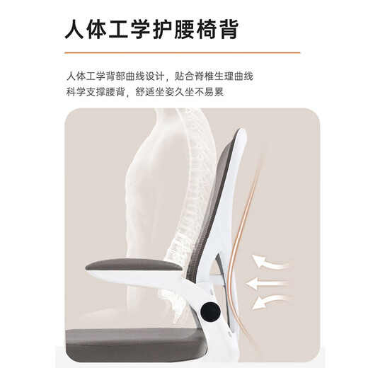 舒客艺家人体工学椅子电脑椅升降办公椅学生儿童学习椅久坐舒服靠背椅家用 983四腿学习椅-纯黑+头枕