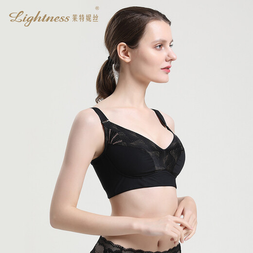 莱特妮丝（Lightness）  无钢圈内衣女聚拢3/4杯短文胸 大码内衣 E1049 粉肤色 70C