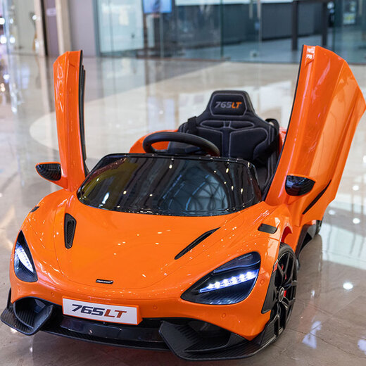 Join hands with McLaren Children's electric car four-wheeled baby car to sit for men, women and children remote control toy sports car children's car painted wine red full function + large lithium battery battery battery battery for 5 hours