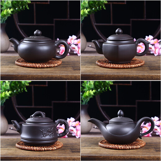 Feixidi Yixing Clay Purple Clay Pot Single Pot Handmade Kung Fu Teapot Ceramic Filter Small Teapot Xishi Pot Tea Set Brown Round Color Pot 160ml