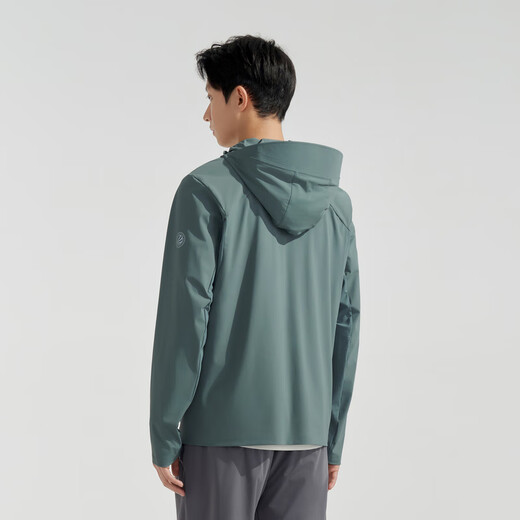 BOSIDENG sun protection clothing for men, summer outdoor fishing clothing, scorching sun, high UV protection, wind-sensitive wave grain original yarn cool jacket, bean gray green 4121 S 170/92A