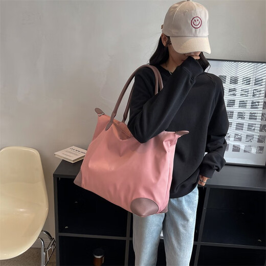 途客（Trcks）旅行包女大容量行李袋超大待产包收纳袋运动健身包短途便携手提包 粉色 大号