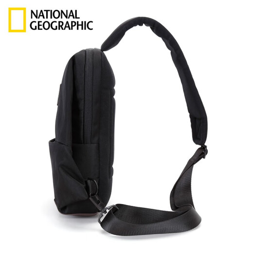 National Geographic Crossbody Bag Men's Casual Men's Bag Multifunctional Chest Bag Shoulder Bag Crossbody Backpack Trendy Small Bag Black