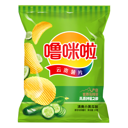 噜咪啦薯片50g*15袋(番茄味 +黄瓜味+烤翅味+海苔味)
