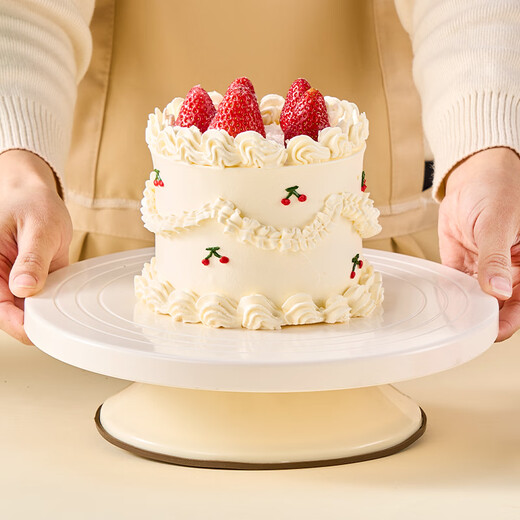 Jackino birthday cake decorating turntable DIY baking tools household baking mold white cake turntable 10 inches