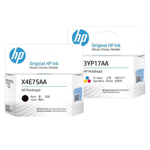 惠普（HP）GT53/GT52墨水676/725/726/728/755/758/798/675/678/672 X4E75AA+ 3YP17AA（黑彩打印头套装）