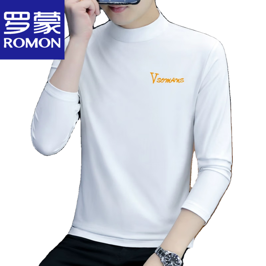 Romon Winter Winter Men's Turtleneck Ropa de otoño Algodón Camisa de base de manga larga Camiseta de collar de camiseta interna delgada de tortuga delgada de cuello