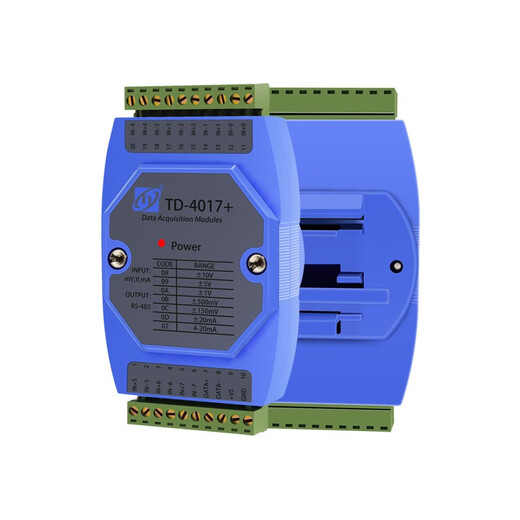 泰工华控 8路模拟量信号采集模块4-20mA 0-10V转485通讯Modbus RTU带隔离 4017+  8路差分采集4-20mA/±10V