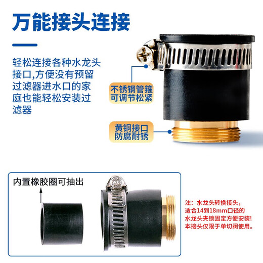 
Jingwanhui universal water purifier accessories Faucet single-cut converter Quick connection 2-minute single-cut valve water distributor adapter switch with universal connector W897