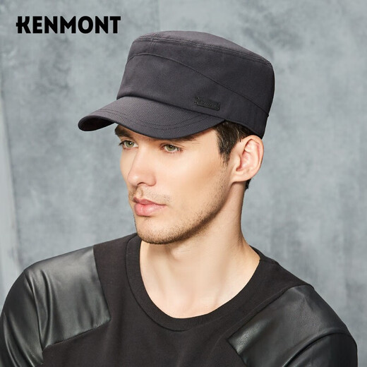 Kenmont autumn and winter large head circumference hat for middle-aged and elderly men warm short peaked cap outdoor leisure flat cap km-2679