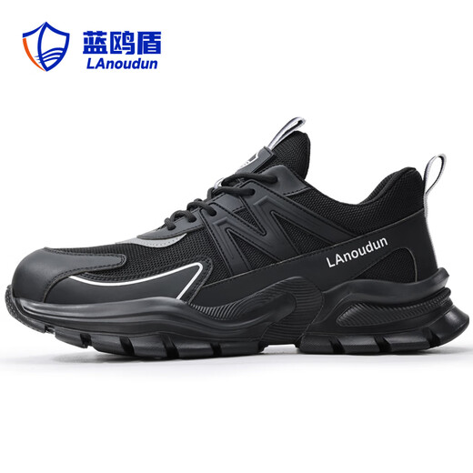 Blue Owl Shield Labor Protection Shoes Men's Breathable Lightweight Anti-Smashing Ladle Head Anti-Puncture Soft Sole Safety Work Function Shoes D213-1 41