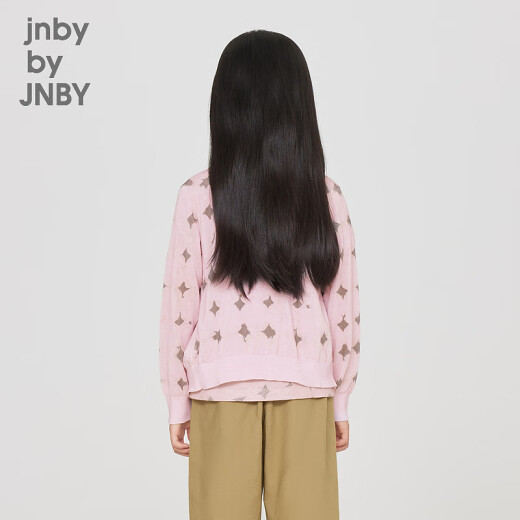 jnby by JNBY江南布衣童装秋外套开衫毛衣外套轻便舒适男女童儿童1N7313520 690杂粉 120 cm