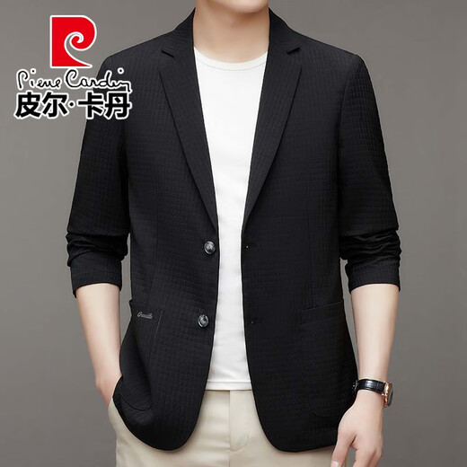 Pierre Cardin Summer mince costume décontracté Business Men's Casual Light Luxury Veste Ice Silk Top Sun Protection Suit Veste Khaki L 175 [Recommandé 120-135 Jin [Jin est égal à 0,5 kg]]]