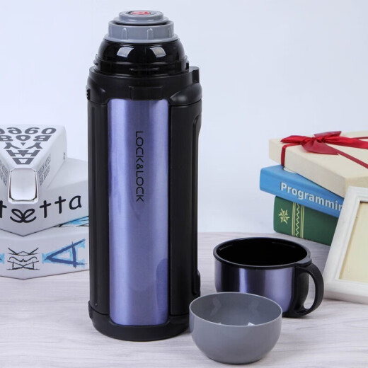 Lock & Lock (LOCK/LOCK) Blue Thermos Kettle 304 Stainless Steel Cooling Kettle 1.5L Outdoor Travel Kettle LHC1412SG