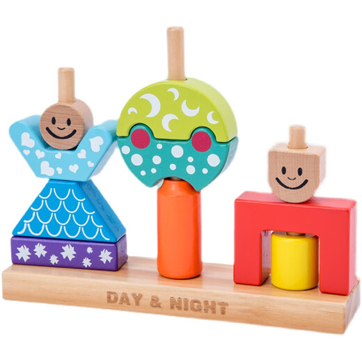 Kamilong Children's's Education Early Education Day and Night Building Blocs Plug In Baby Bunny Magic Box Toys 2-6 ans 3 Créative Board Game Day and Night Building Blocs