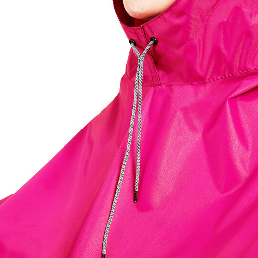 Yuhang (YUHANG) single bicycle poncho, men's and women's single fashion electric bicycle bicycle raincoat, large brim 3XL rose red