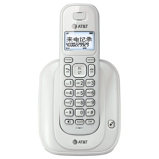 AT&T 美国31109MKII中文菜单无绳电话机单机来电显示子母机一拖一办公家用固话老人无线座机 31109中文白+1047子机一拖二白