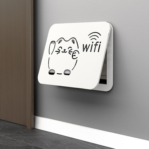 Musong punch-free upper flip-up meter box decorative painting ultra-thin cover to block multimedia weak current box information box network cable box Lucky Cat Blocking thickness 1.7cm increased outer diameter 58 * 46 covers inner diameter 52 * 40 cm