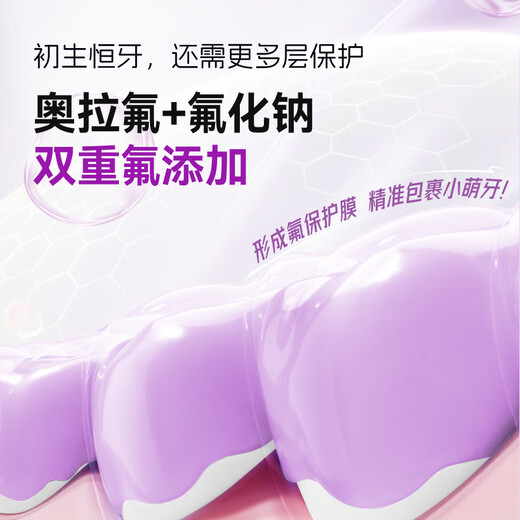 Papa/Baba Anti-sugar Children's Toothpaste 6-12 years old 80g Double fluorine anti-cavitation and fluorine-solid teeth care for children