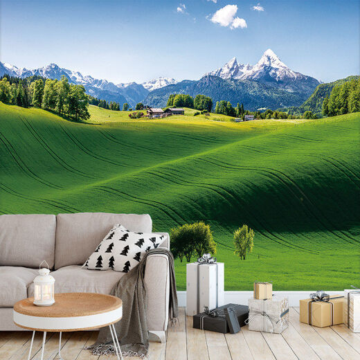New Chinese style landscape painting wall stickers self-adhesive various natural scenery landscape paintings rural pastoral landscape painter style 19 width 120cm * height 80cm - whole sheet