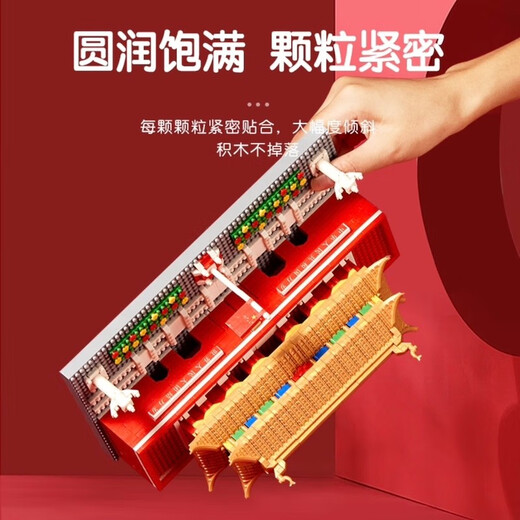 Jun Kiss Tiananmen Palace Museum Temple of Heaven Building Blocks Packages for Adult Building Compatible with Lego Difficulty Pictures for Boys and Girls [Great Gift] Big Iron Tower 15866