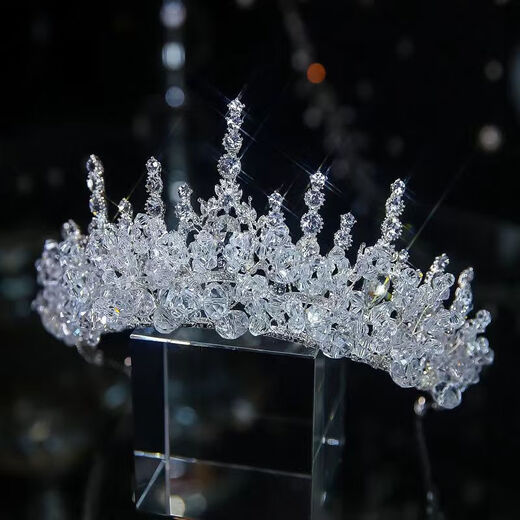 Green Zhe's New Crystal Crown Tiara Braut Haarzubehör Hochzeitskleid Accessoires High-End Crystal Stirnband Hochzeit Schmuck Stirn Anhänger Kron Luxus Version